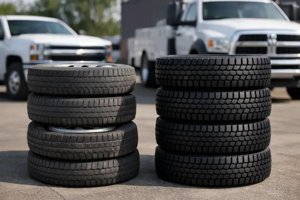 Takeoff Tires vs New Tires for Work Trucks