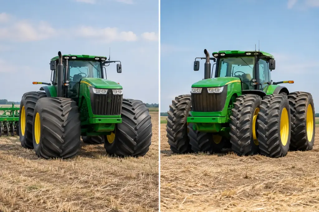 Flotation Tires Versus Duals for Heavy Work